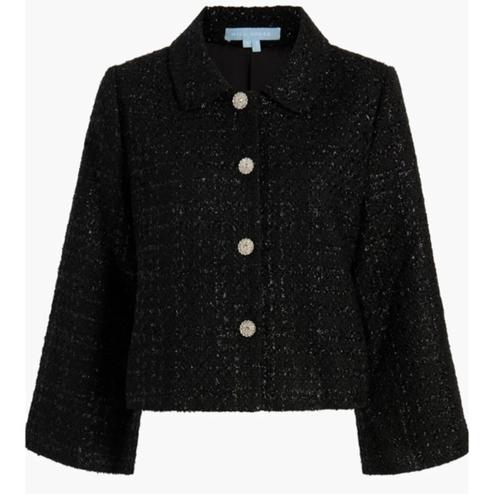NWT Hill House Bea Jacket in Black Tweed